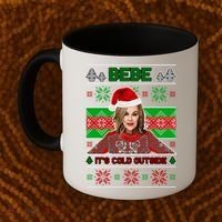 Bebe It's Cold Outside Ugly Christmas Sweater Coffee Mug thumb 2