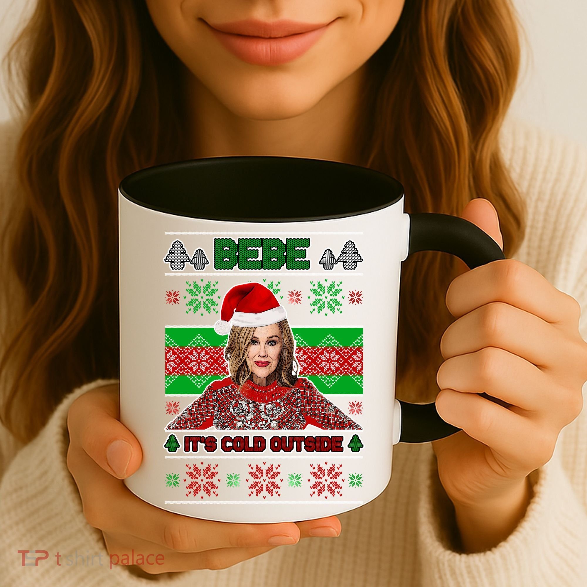 Bebe It's Cold Outside Ugly Christmas Sweater Coffee Mug