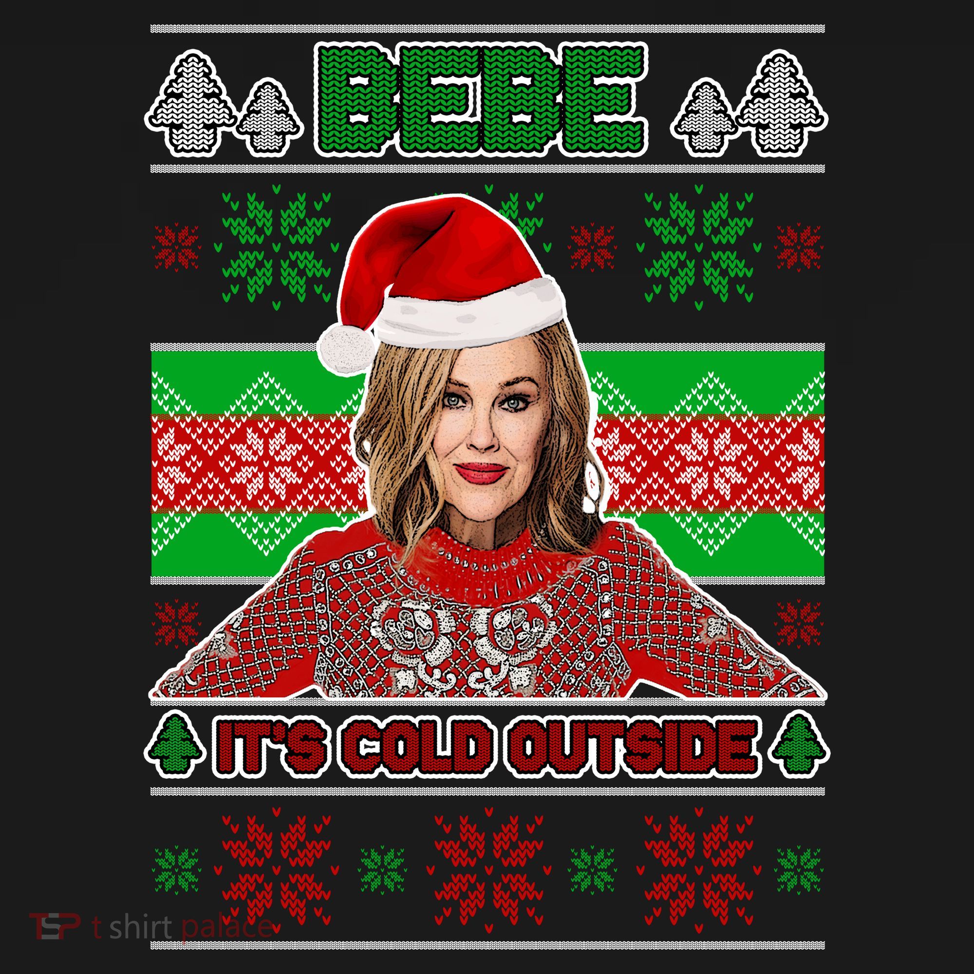 Bebe It's Cold Outside Ugly Christmas Sweater Mousepad