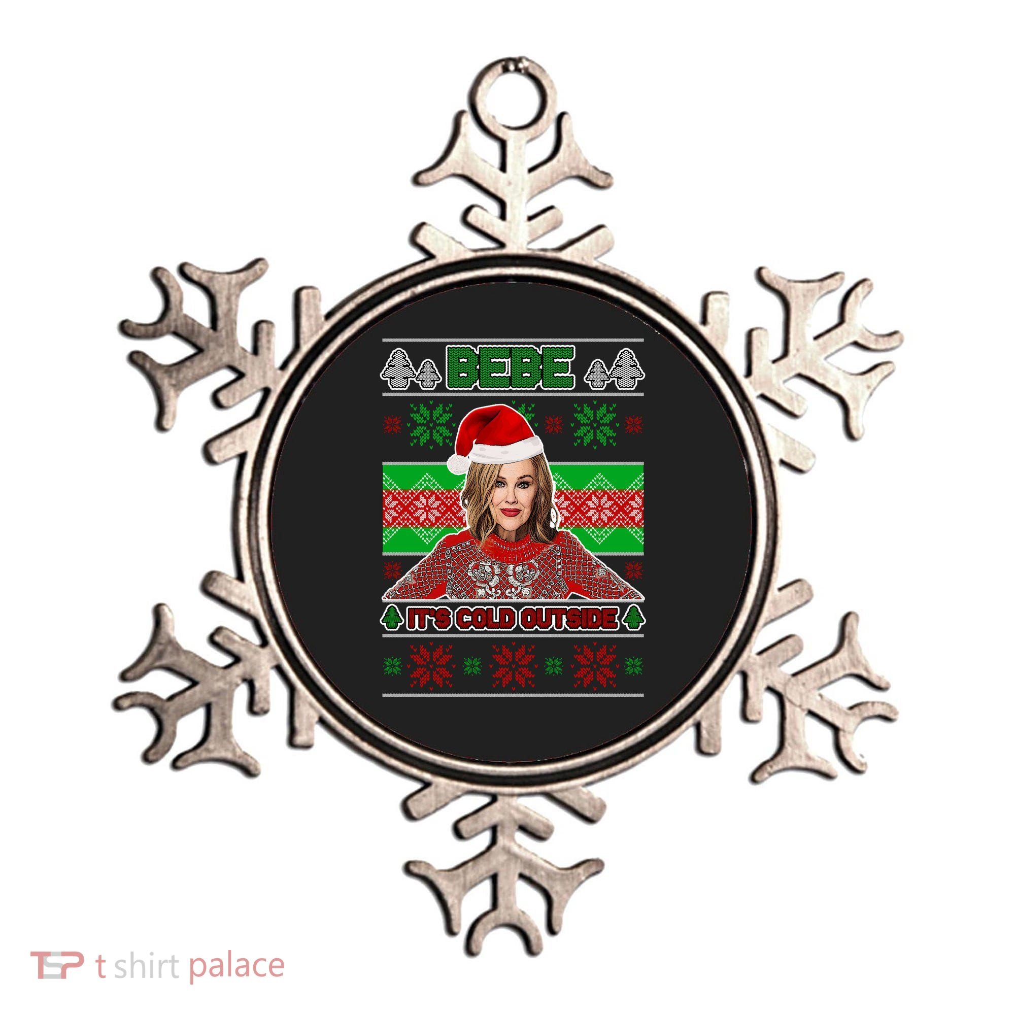 Bebe It's Cold Outside Ugly Christmas Sweater Ornament