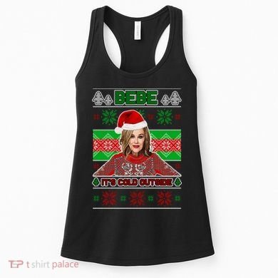 Bebe It's Cold Outside Ugly Christmas Sweater Women's Tank Top