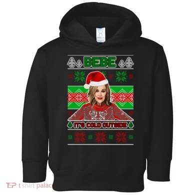 Bebe It's Cold Outside Ugly Christmas Sweater Toddler Hoodie