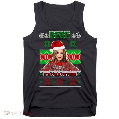 Bebe It's Cold Outside Ugly Christmas Sweater Tank Top