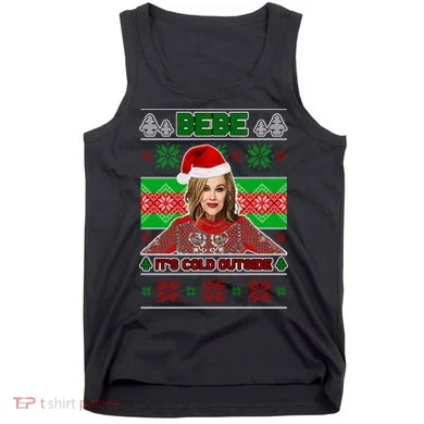 Bebe It's Cold Outside Ugly Christmas Sweater Tank Top
