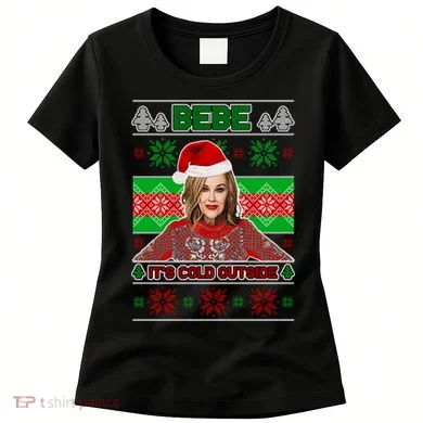 Bebe It's Cold Outside Ugly Christmas Sweater Women's T-Shirt