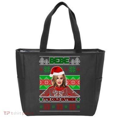 Bebe It's Cold Outside Ugly Christmas Sweater Tote Bag