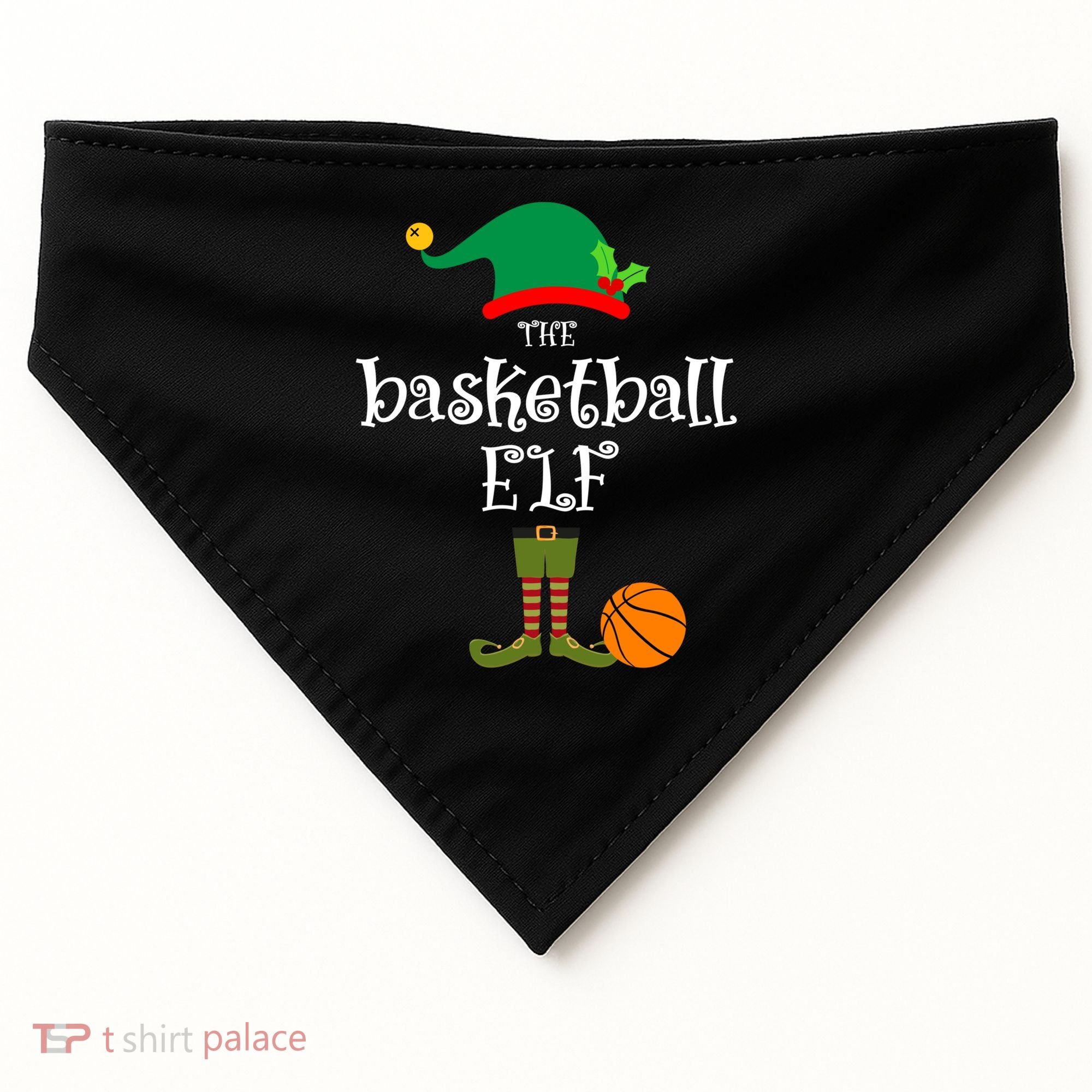 Basketball Elf Christmas Sport Holidays Great Gift USA-Made Doggie Bandana