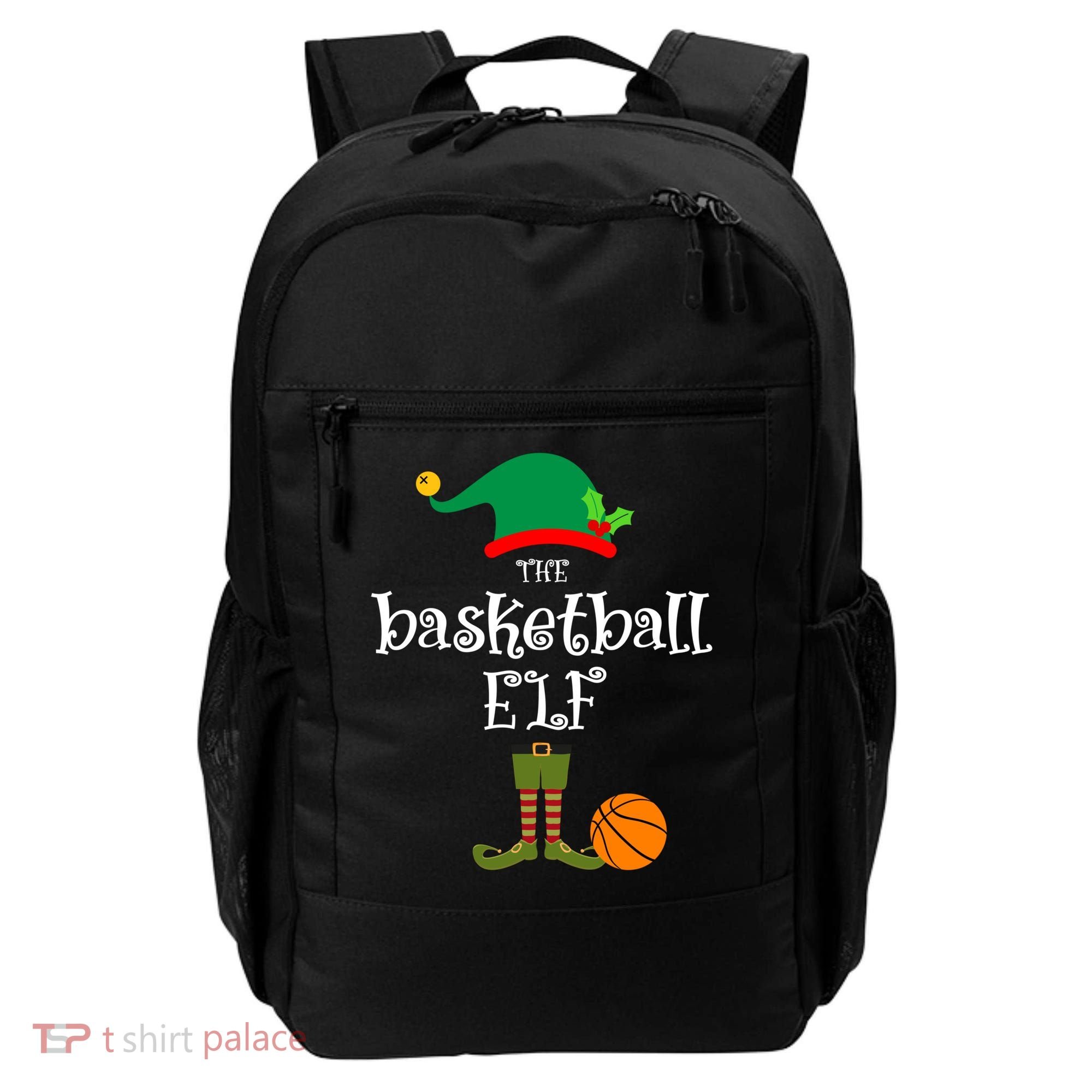 Basketball Elf Christmas Sport Holidays Great Gift Backpack