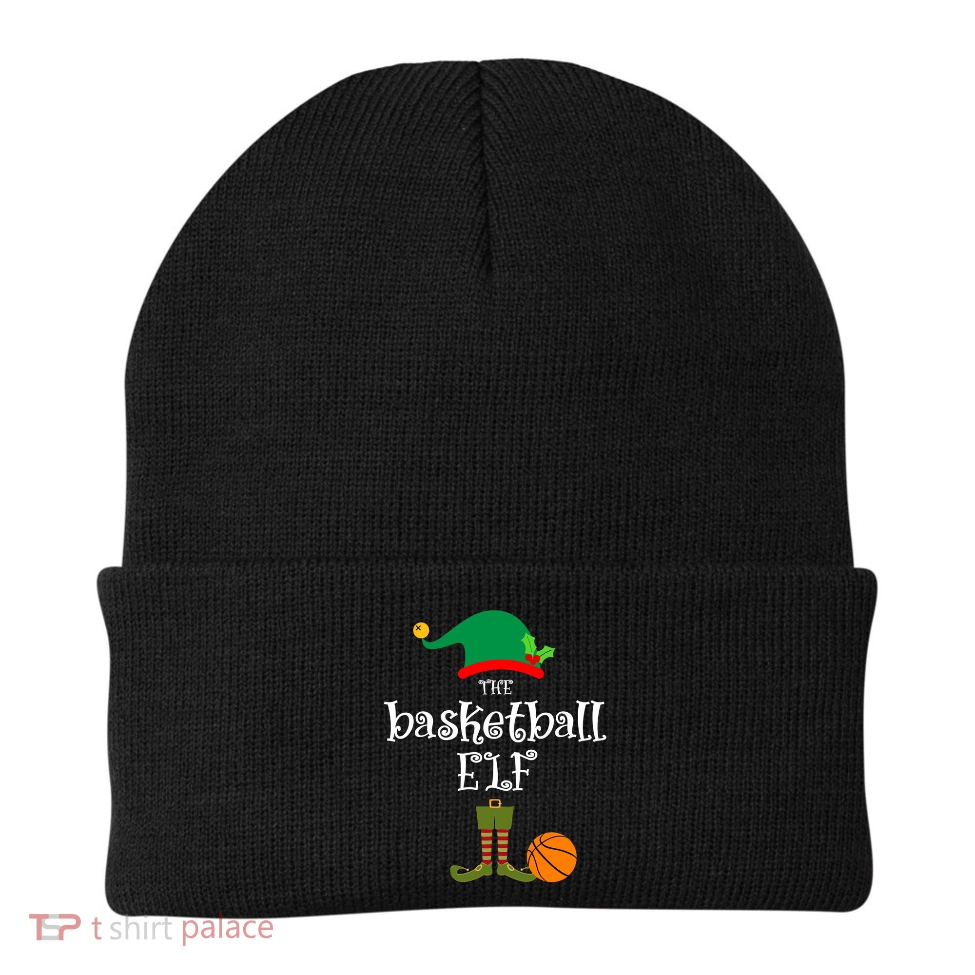 Basketball Elf Christmas Sport Holidays Great Gift Beanie