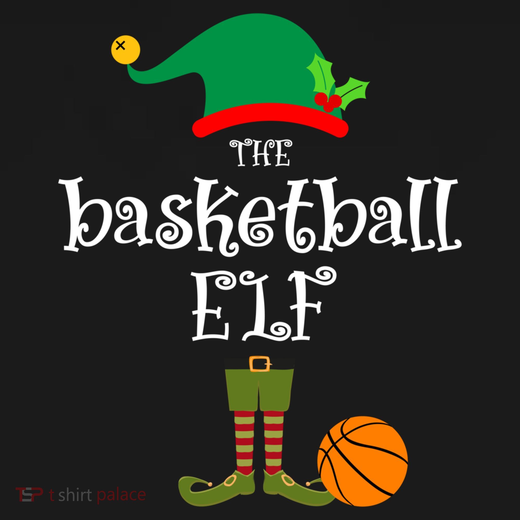 Basketball Elf Christmas Sport Holidays Great Gift Women's Hoodie