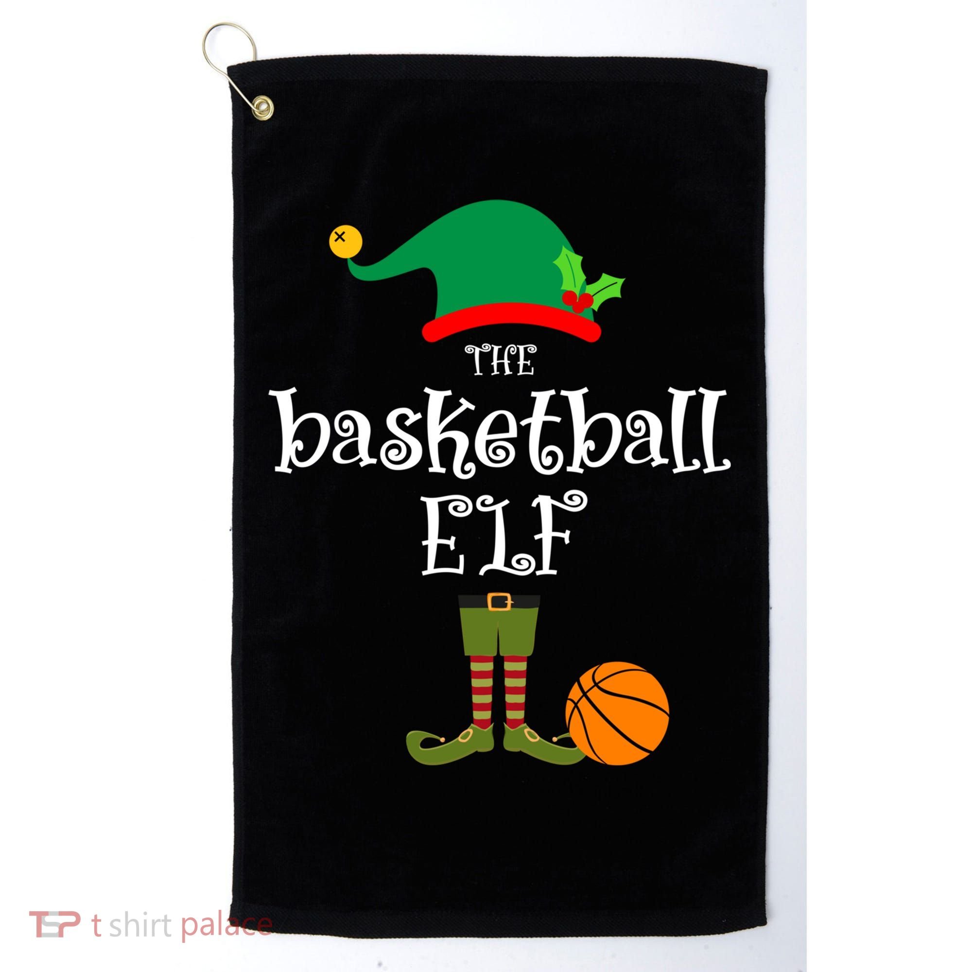 Basketball Elf Christmas Sport Holidays Great Gift Golf Towel