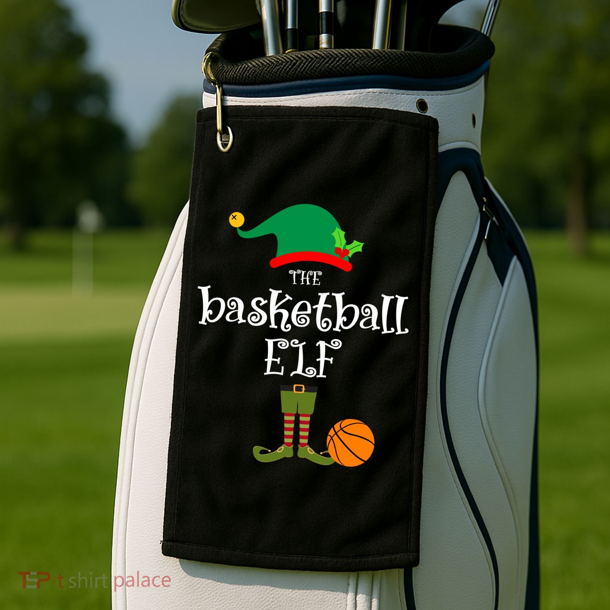 Basketball Elf Christmas Sport Holidays Great Gift Golf Towel