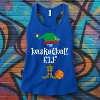 Basketball Elf Christmas Sport Holidays Great Gift Women's Tank Top thumb 3