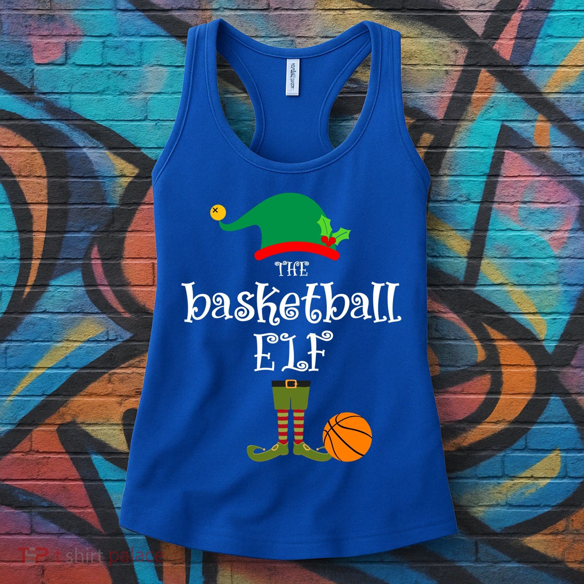 Basketball Elf Christmas Sport Holidays Great Gift Women's Tank Top