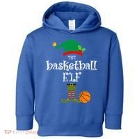 Basketball Elf Christmas Sport Holidays Great Gift Toddler Hoodie thumb 0