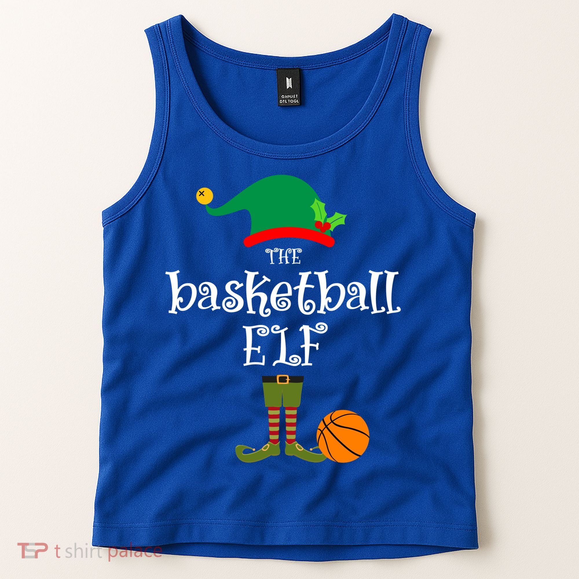 Basketball Elf Christmas Sport Holidays Great Gift Tank Top