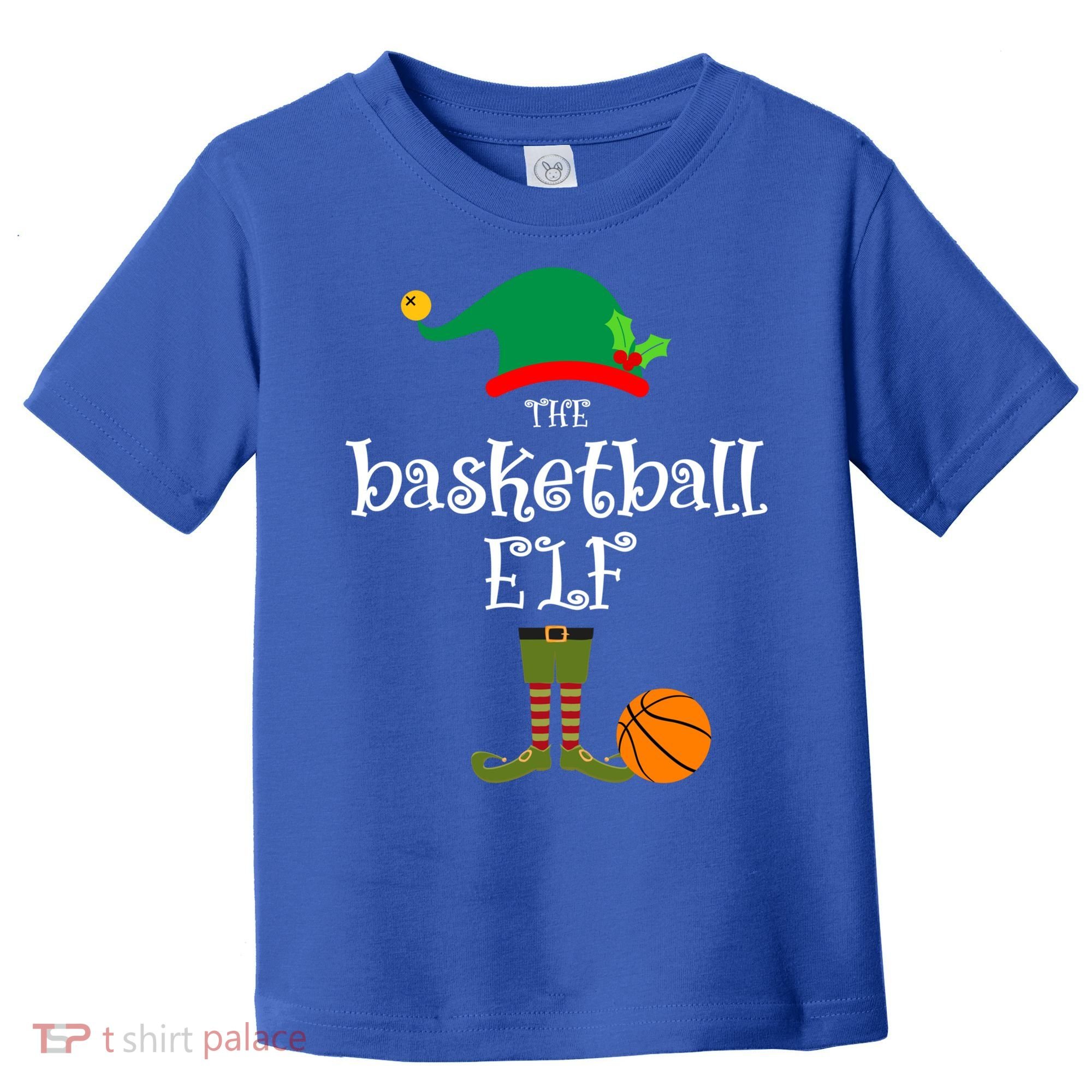 Basketball Elf Christmas Sport Holidays Great Gift Toddler T-Shirt