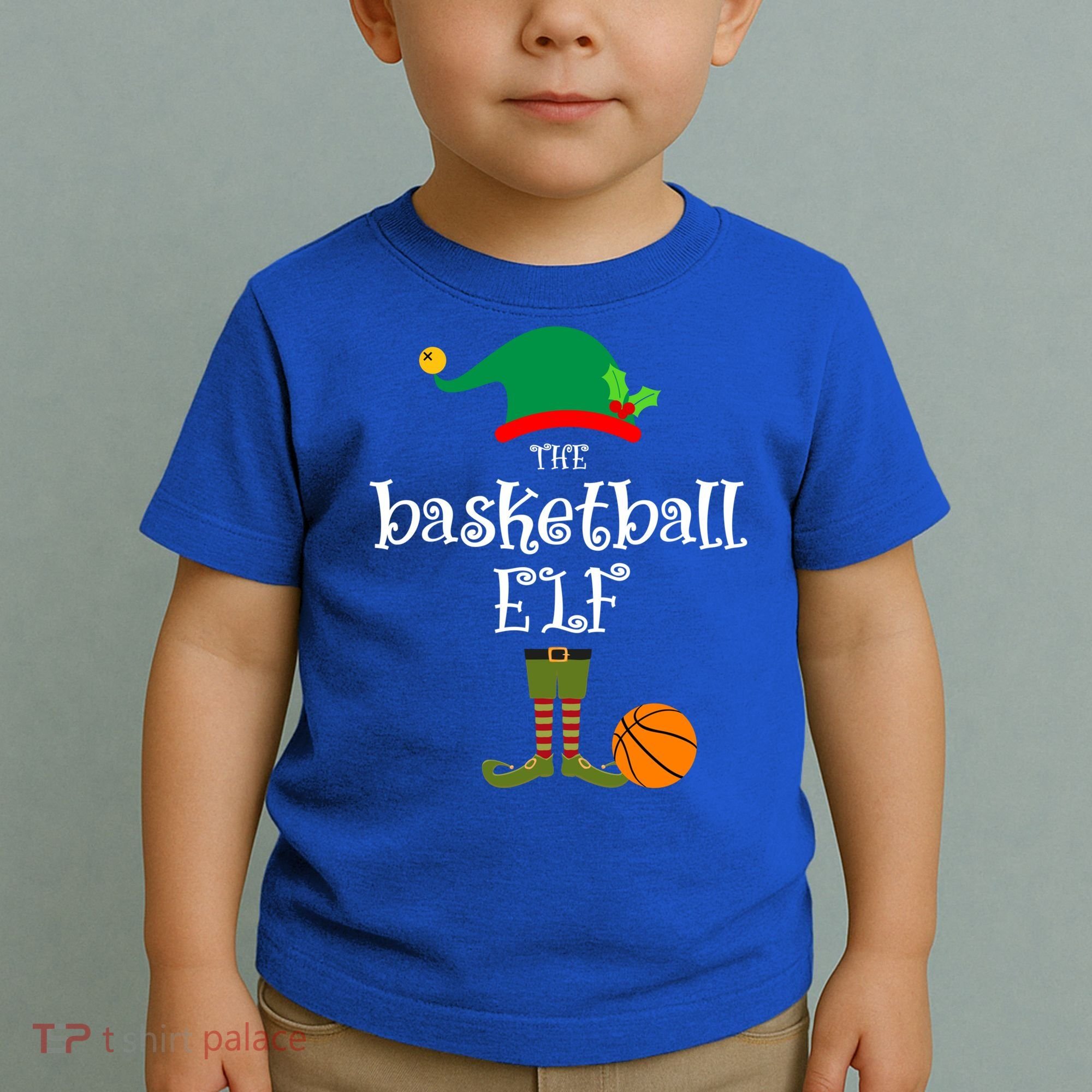 Basketball Elf Christmas Sport Holidays Great Gift Toddler T-Shirt