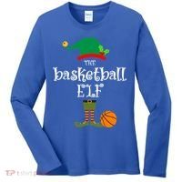 Basketball Elf Christmas Sport Holidays Great Gift Women's Long Sleeve Shirt thumb 0