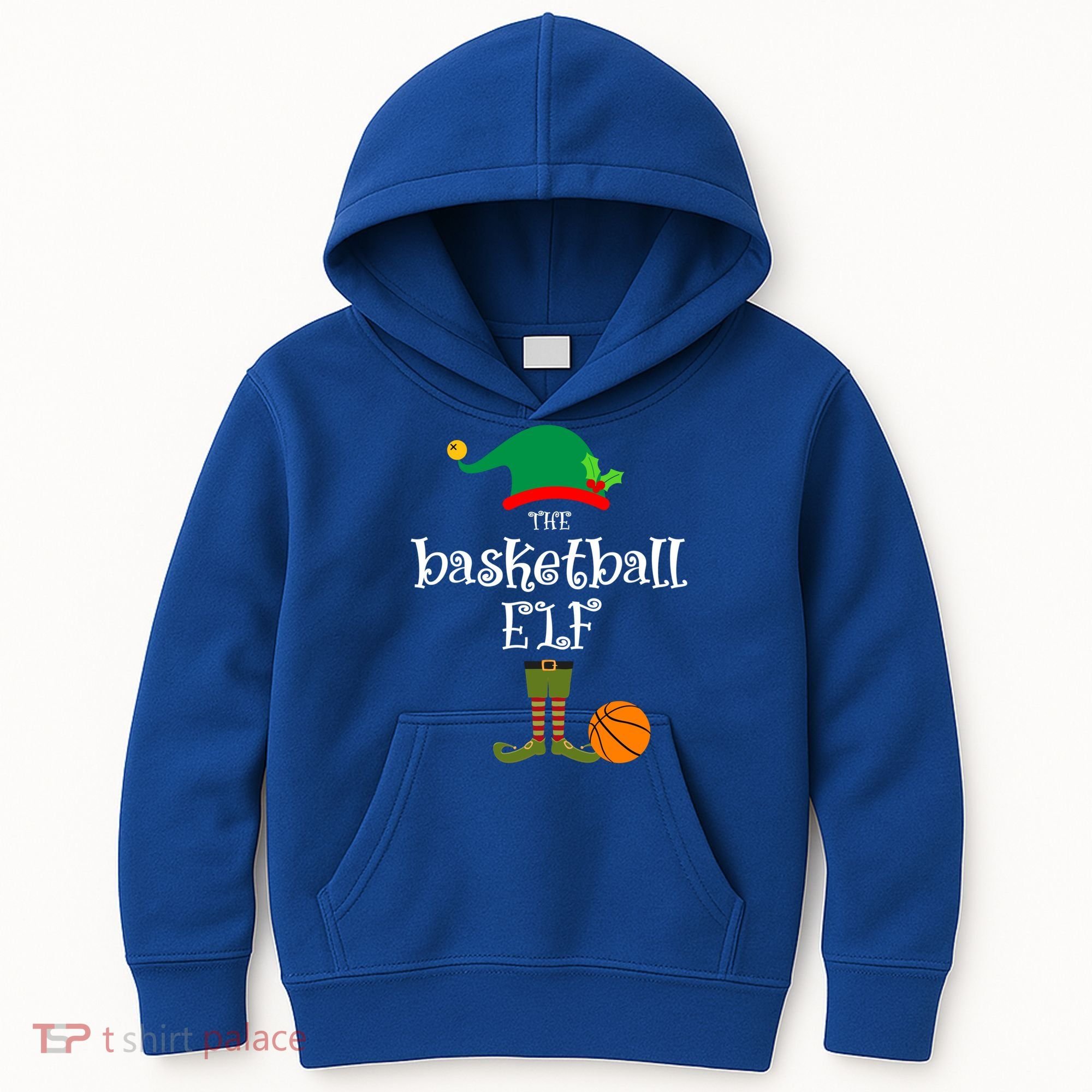 Basketball Elf Christmas Sport Holidays Great Gift Kids Hoodie