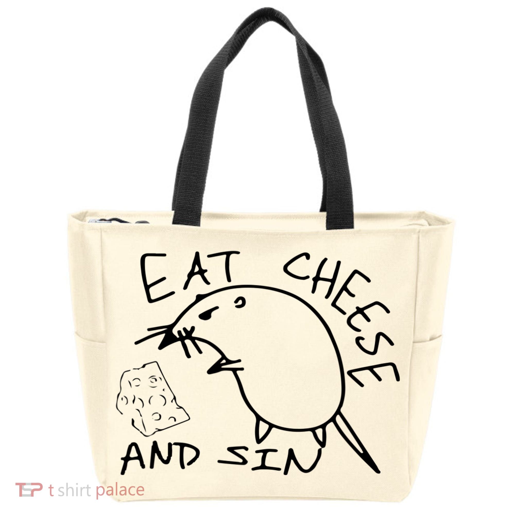 Buy Eat Cheese And Sin Funny Rat Tote Bag