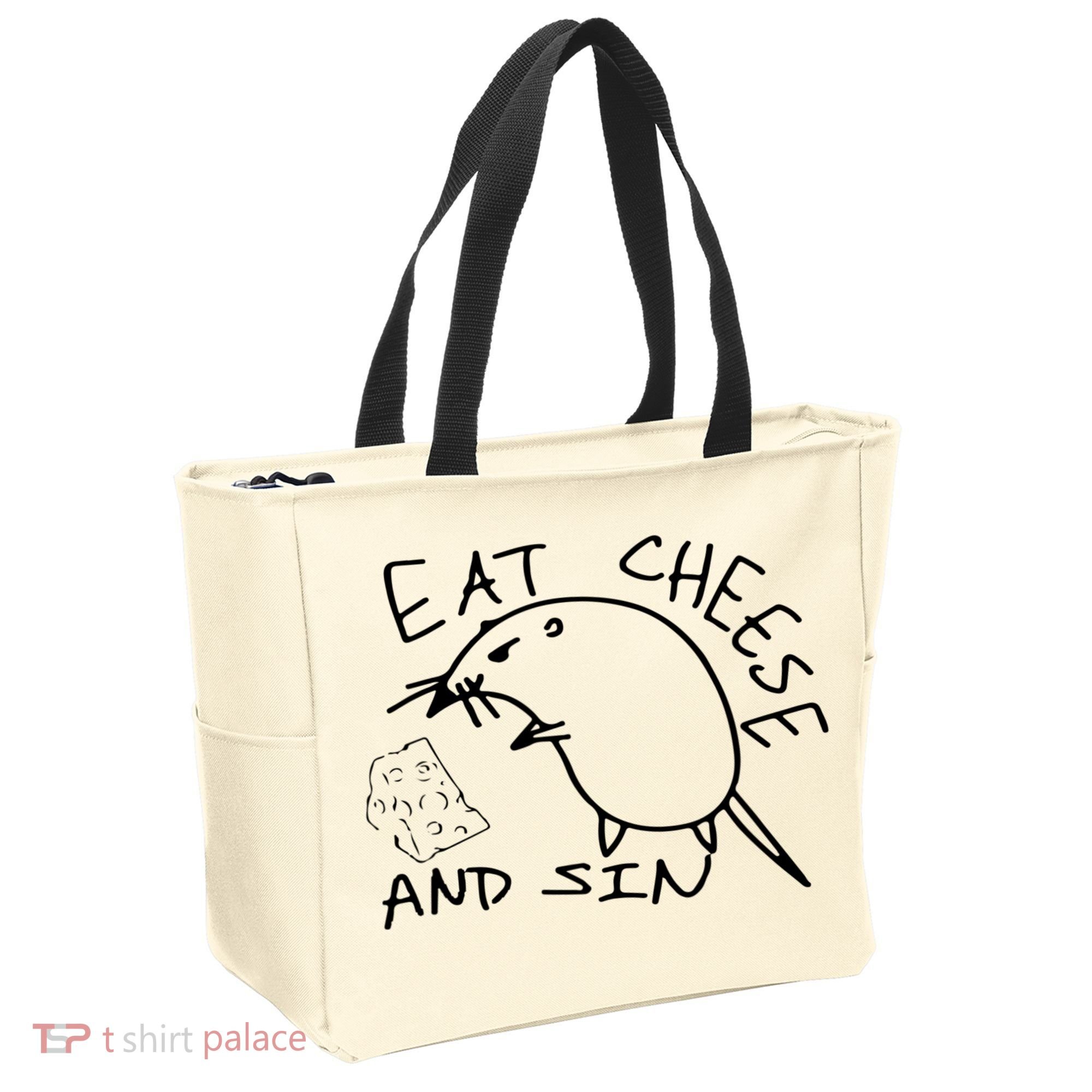 Buy Eat Cheese And Sin Funny Rat Tote Bag