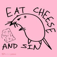 Buy Eat Cheese And Sin Funny Rat Coaster thumb 2
