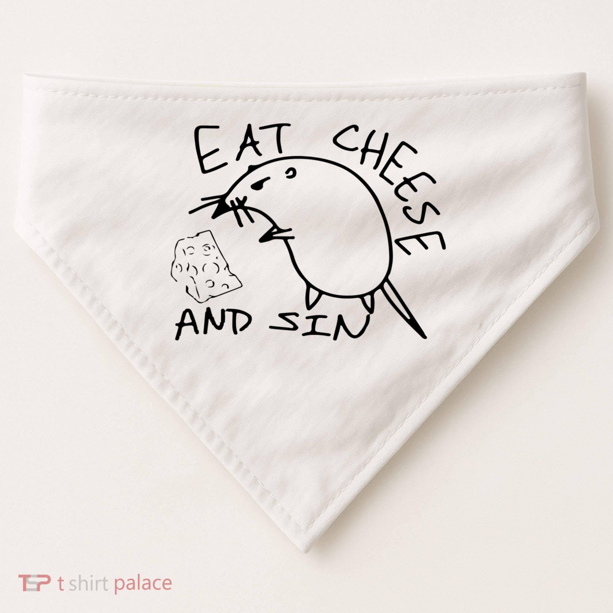 Buy Eat Cheese And Sin Funny Rat USA-Made Doggie Bandana