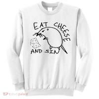 Buy Eat Cheese And Sin Funny Rat Sweatshirt thumb 0