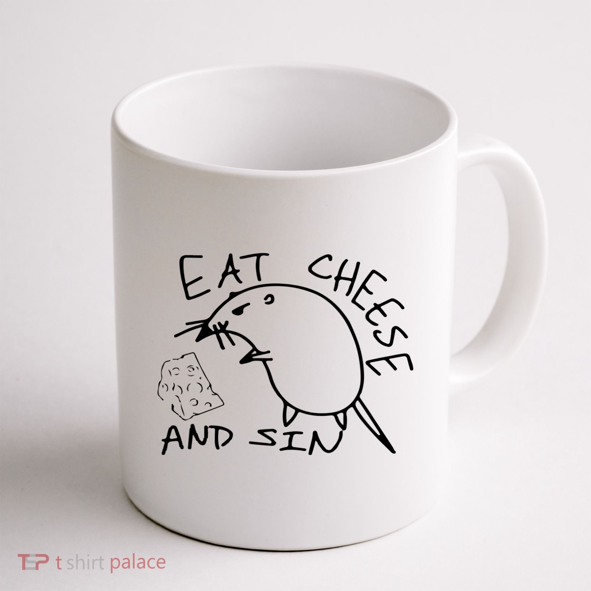 Buy Eat Cheese And Sin Funny Rat Coffee Mug