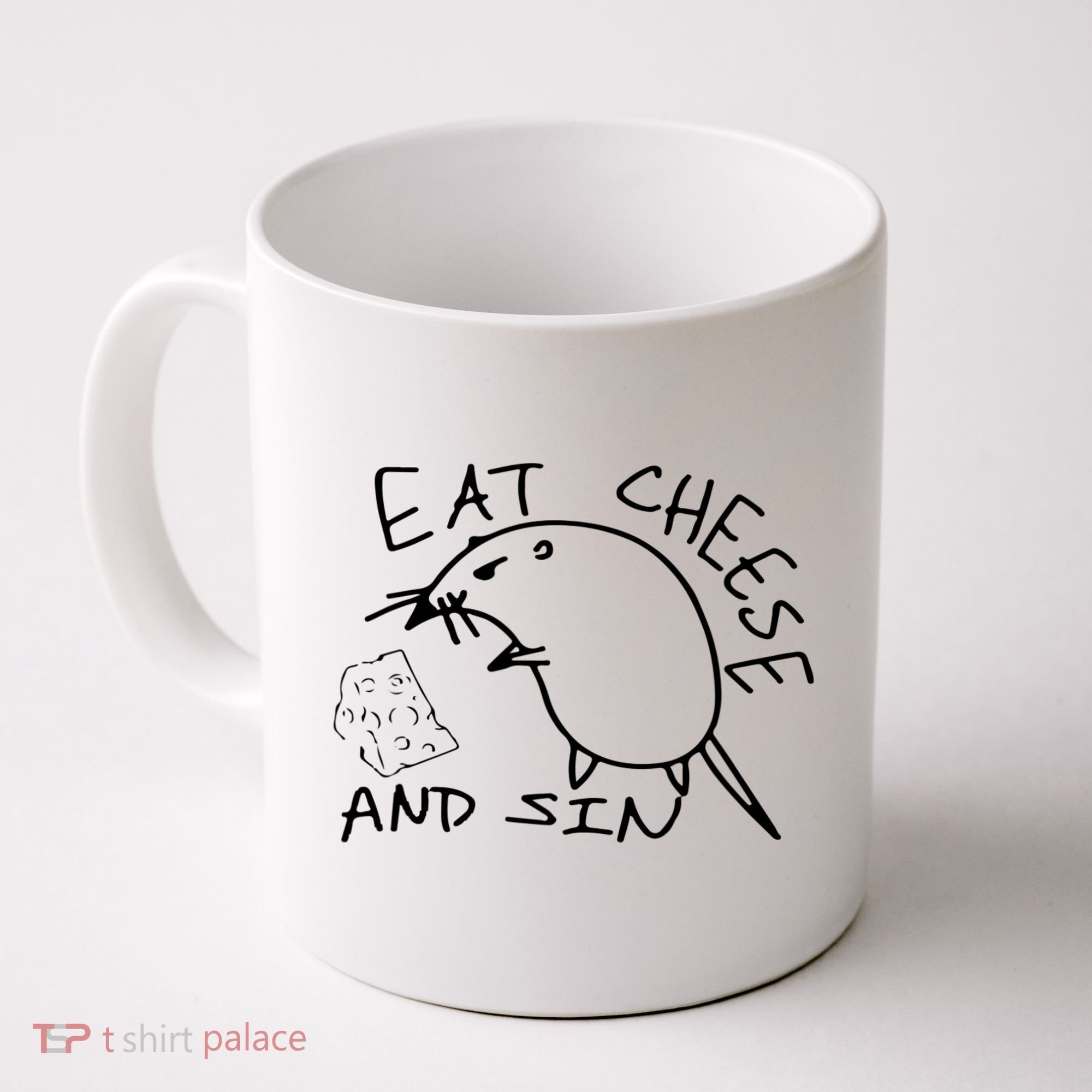 Buy Eat Cheese And Sin Funny Rat Coffee Mug