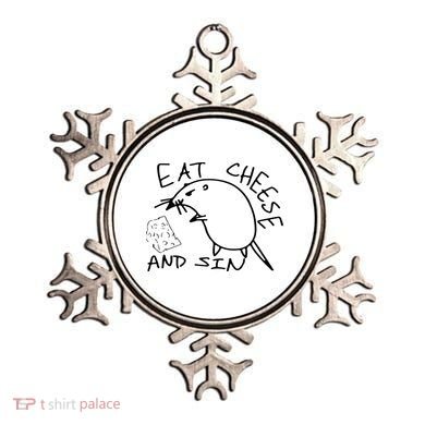 Buy Eat Cheese And Sin Funny Rat Ornament