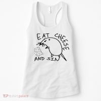Buy Eat Cheese And Sin Funny Rat Women's Tank Top thumb 0