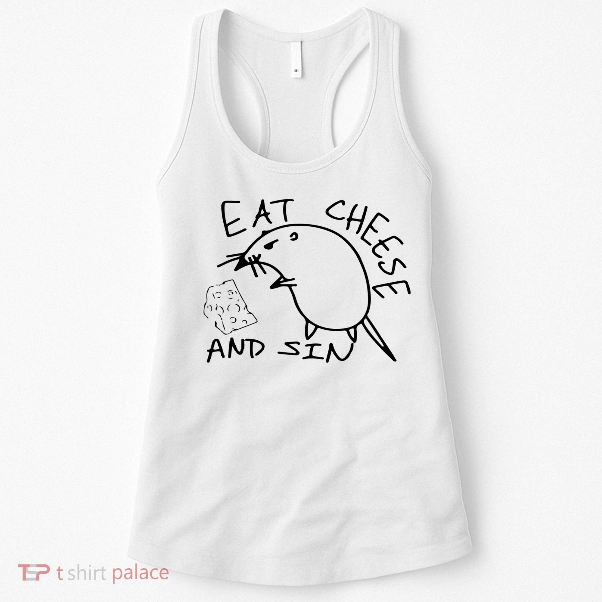 Buy Eat Cheese And Sin Funny Rat Women's Tank Top