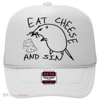 Buy Eat Cheese And Sin Funny Rat Hat thumb 0