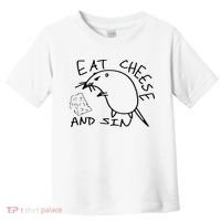Buy Eat Cheese And Sin Funny Rat Toddler T-Shirt thumb 0