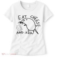 Buy Eat Cheese And Sin Funny Rat Women's T-Shirt thumb 0