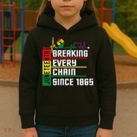 Breaking Every Chain Since 1865, Juneteenth 1865 Kids Hoodie thumb 3