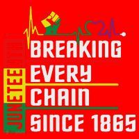 Breaking Every Chain Since 1865, Juneteenth 1865 Santa Hat thumb 1