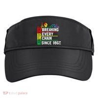 Breaking Every Chain Since 1865 Juneteenth Black History Adult Drive Performance Visor thumb 0