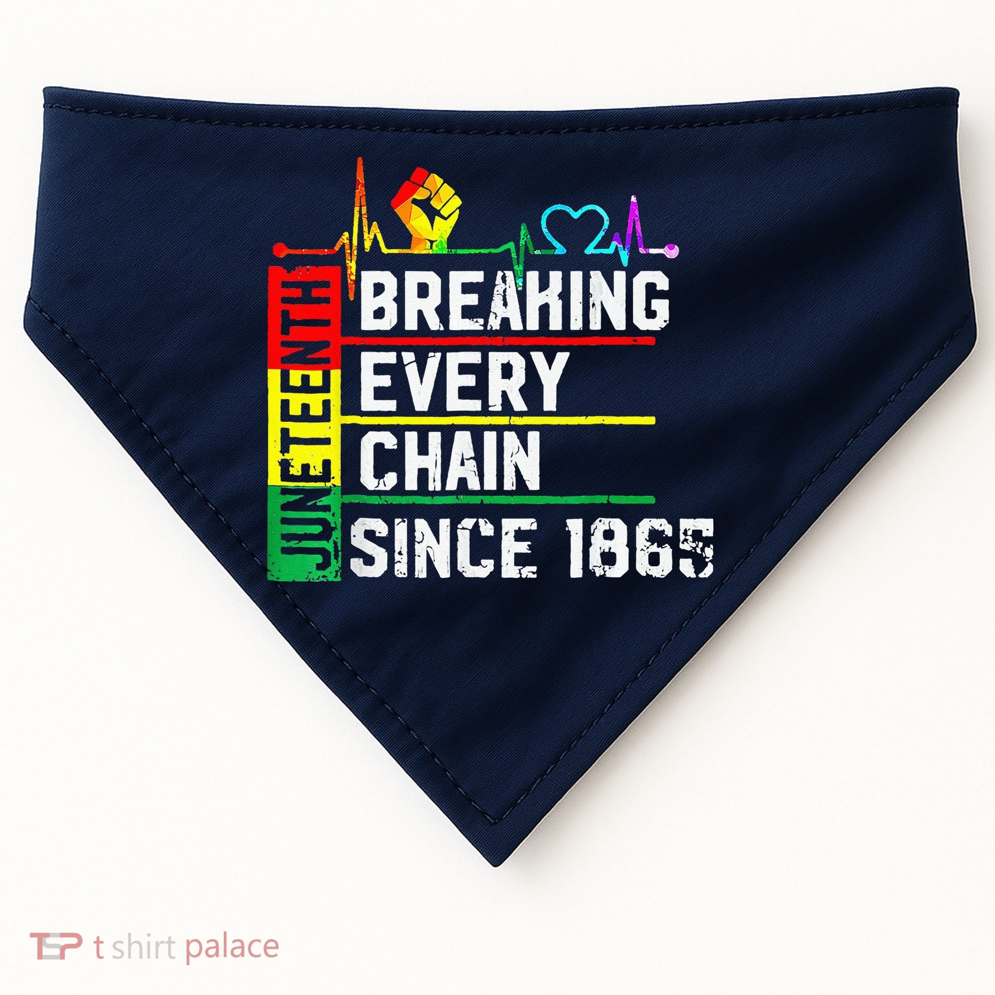 Breaking Every Chain Since 1865 Juneteenth Black History USA-Made Doggie Bandana