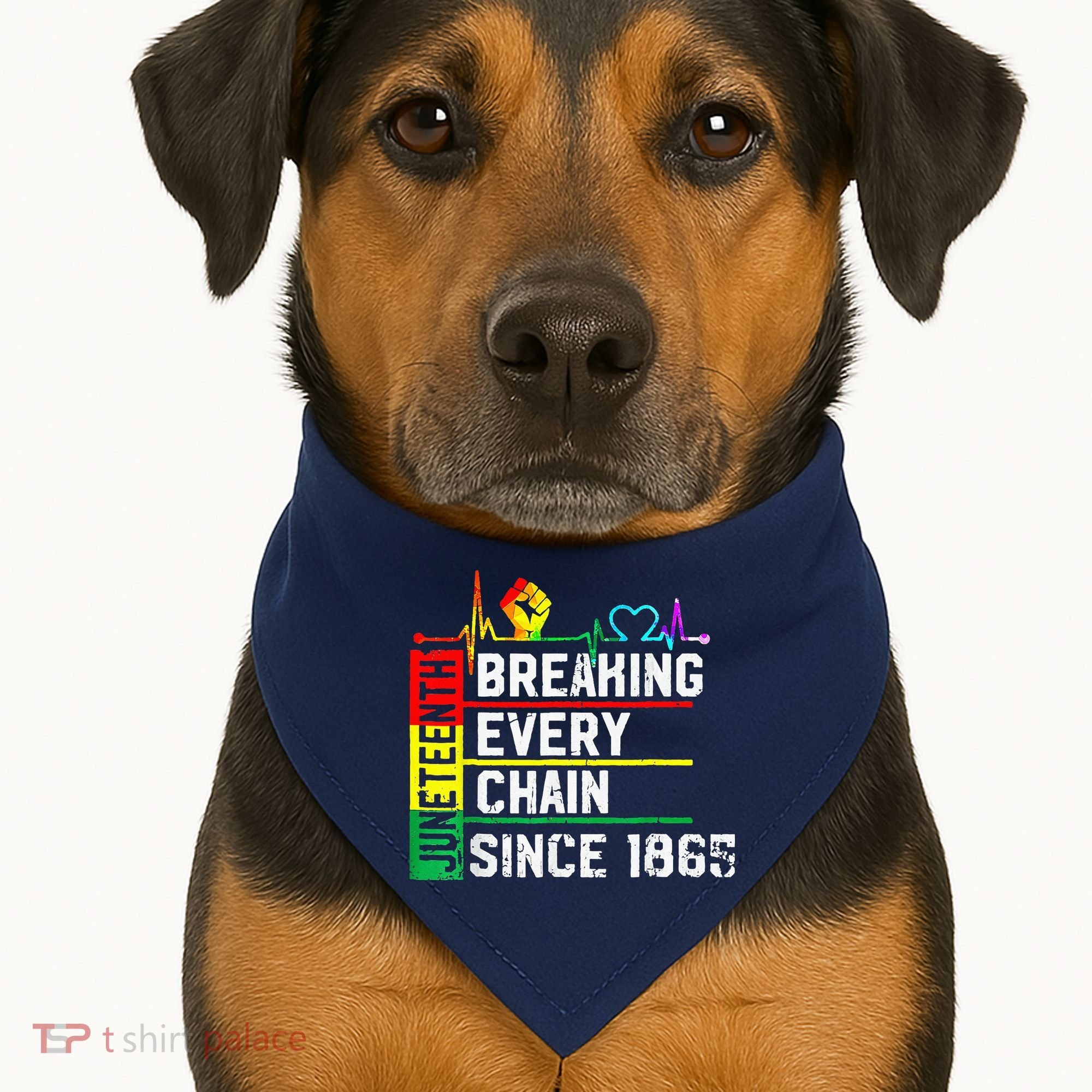 Breaking Every Chain Since 1865 Juneteenth Black History USA-Made Doggie Bandana