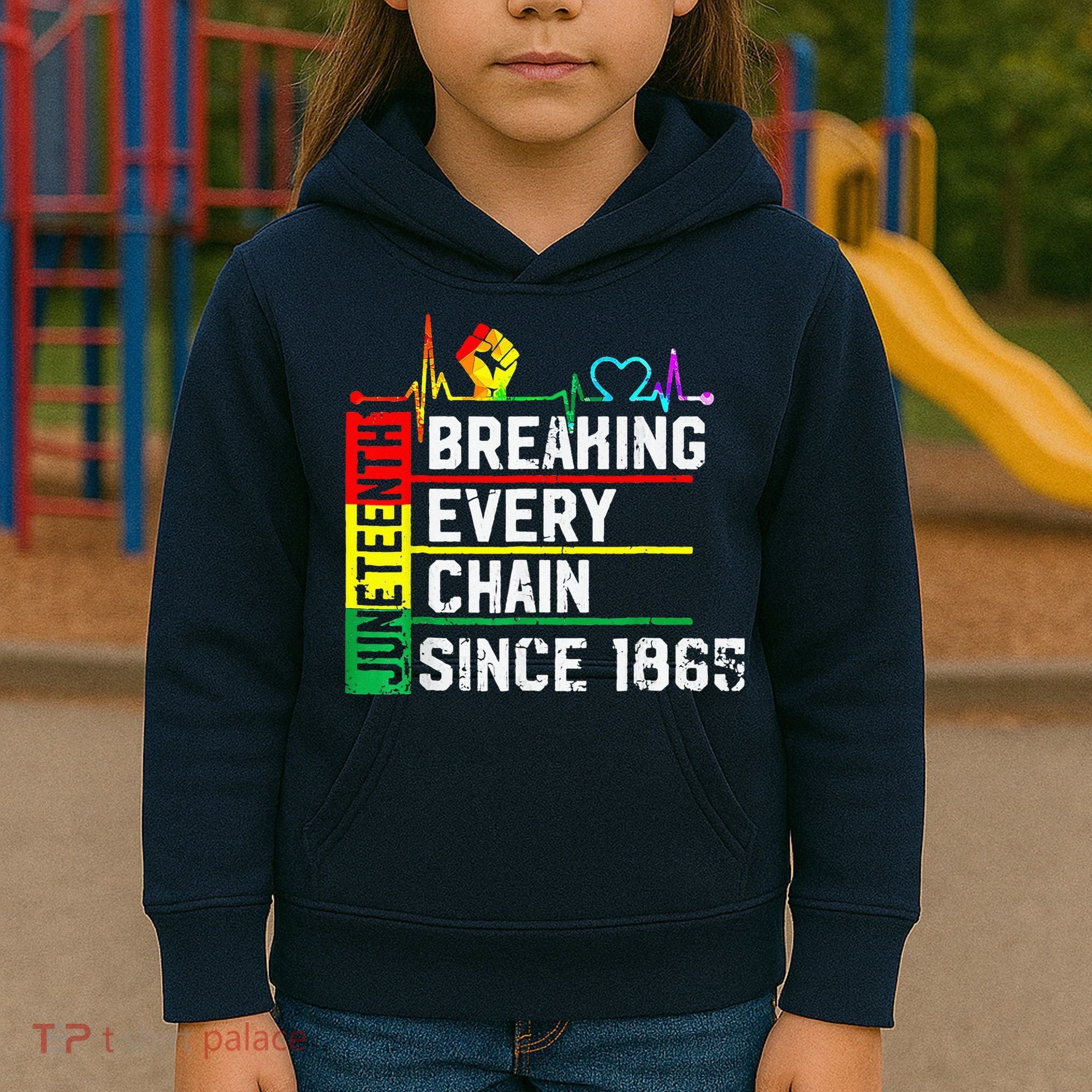 Breaking Every Chain Since 1865 Juneteenth Black History Kids Hoodie