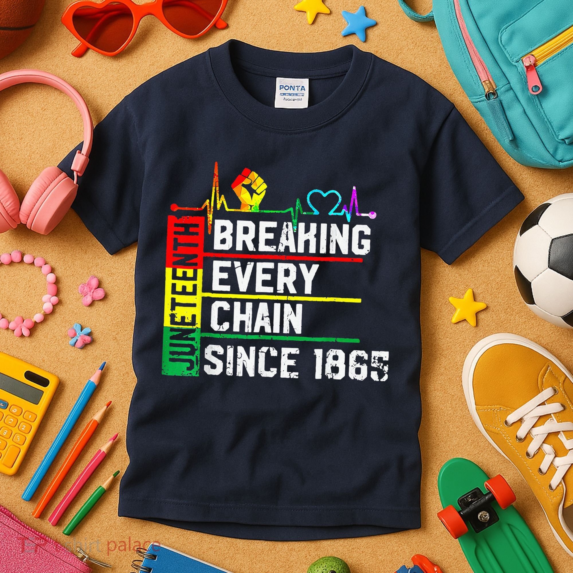Breaking Every Chain Since 1865 Juneteenth Black History Kids T-Shirt