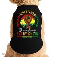 Breaking Every Chain Since 1865  Juneteenth Freedom Doggie Tank thumb 0