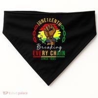 Breaking Every Chain Since 1865  Juneteenth Freedom USA-Made Doggie Bandana thumb 0