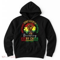 Breaking Every Chain Since 1865  Juneteenth Freedom Hoodie thumb 0