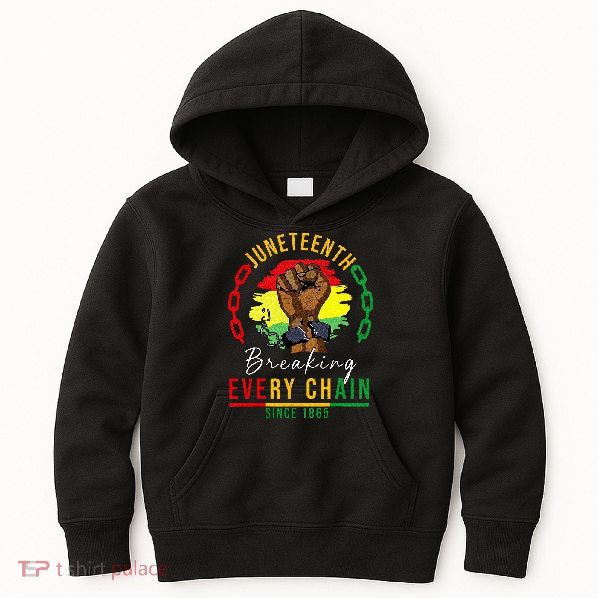 Breaking Every Chain Since 1865  Juneteenth Freedom Kids Hoodie