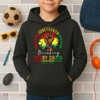 Breaking Every Chain Since 1865  Juneteenth Freedom Kids Hoodie thumb 2