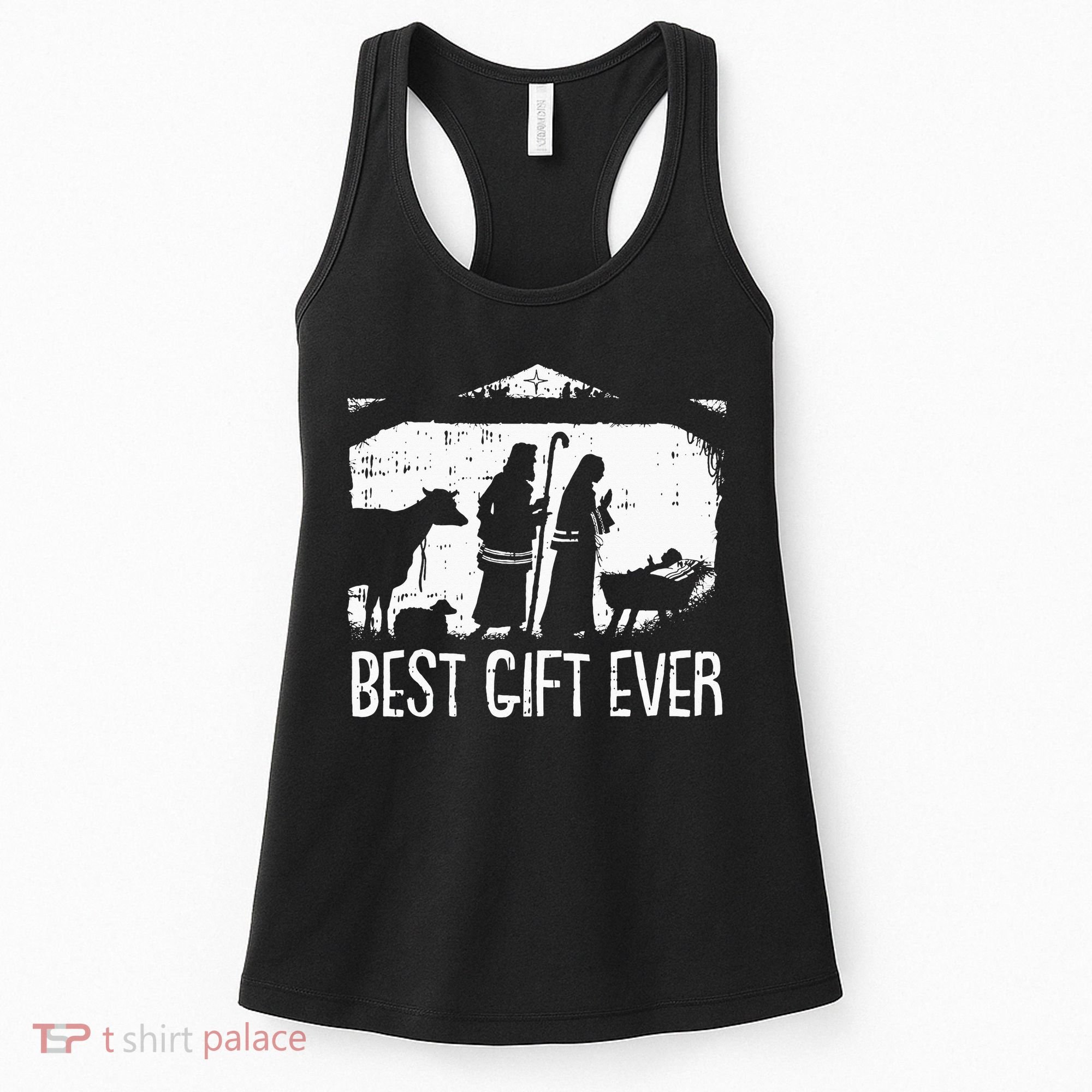 Best Ever Christmas Cool Jesus Nativity Scene Christian Women's Tank Top